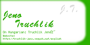 jeno truchlik business card
